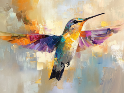 Painting of a hummingbird